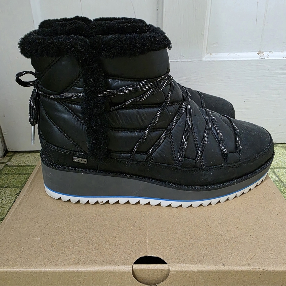 UGG Cayden Black Wedge Waterproof Winter Boots Size 9
